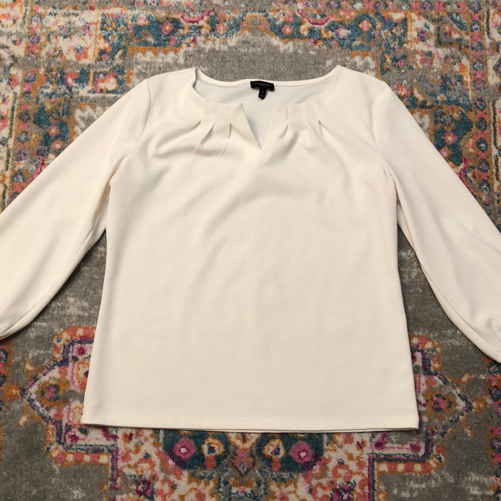Talbots cream pullover blouse